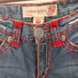 Laguna Beach Jean Co‎ BD2020P Denim Skull Embellished Jeans Size 14